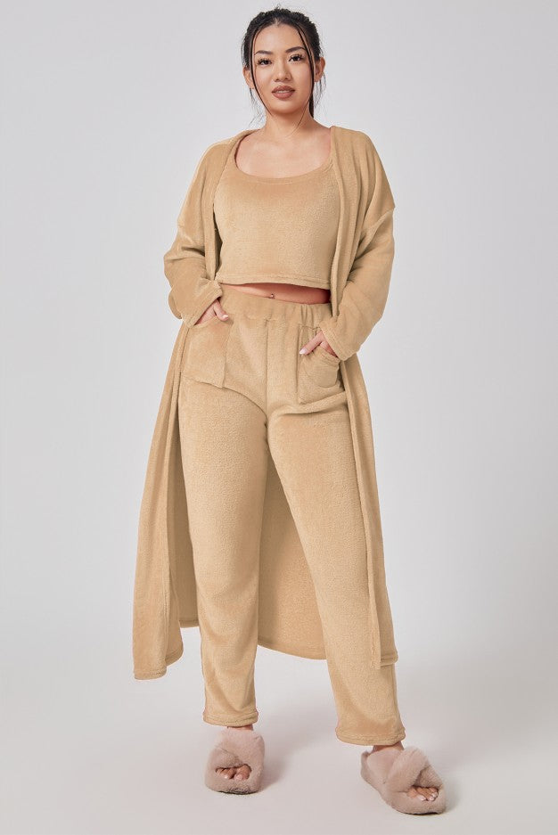 3-Piece Fuzzy Fleece Loungewear Set