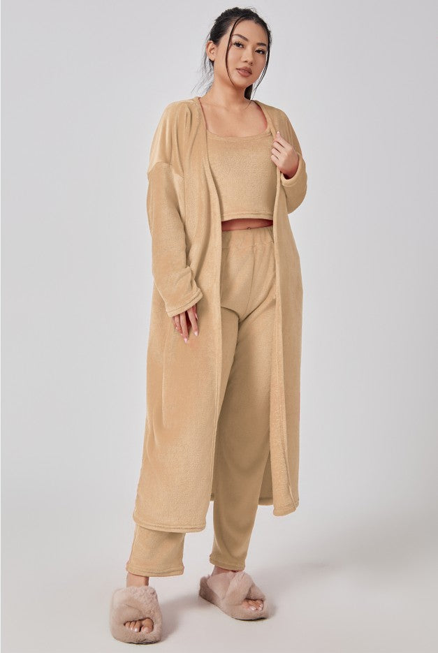 3-Piece Fuzzy Fleece Loungewear Set