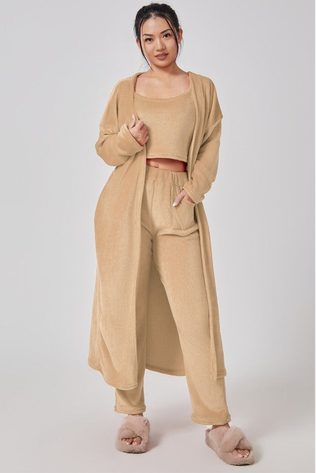 3-Piece Fuzzy Fleece Loungewear Set