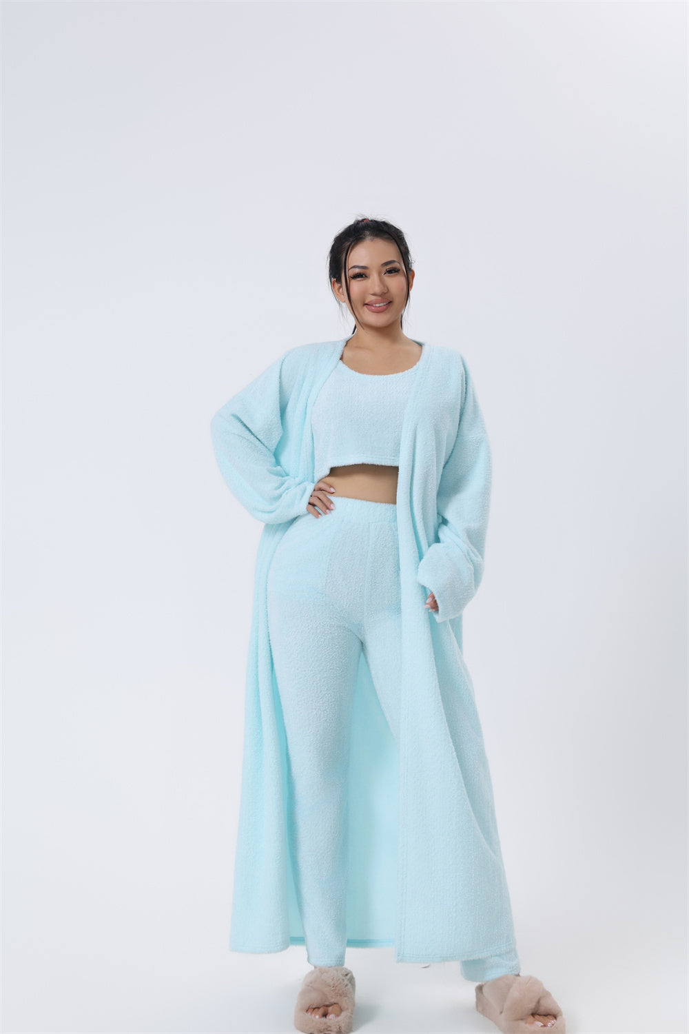 3-Piece Fuzzy Fleece Loungewear Set